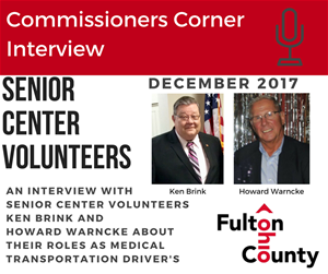 Ken Brink and Howard Warncke share Volunteer Experiences with the Commissioners Corner